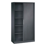 C+P Rollladenschrank Asisto 5 Ordnerhöhen 1.200 x 1.980 x 435 mm (B x H x T) schwarzgrau