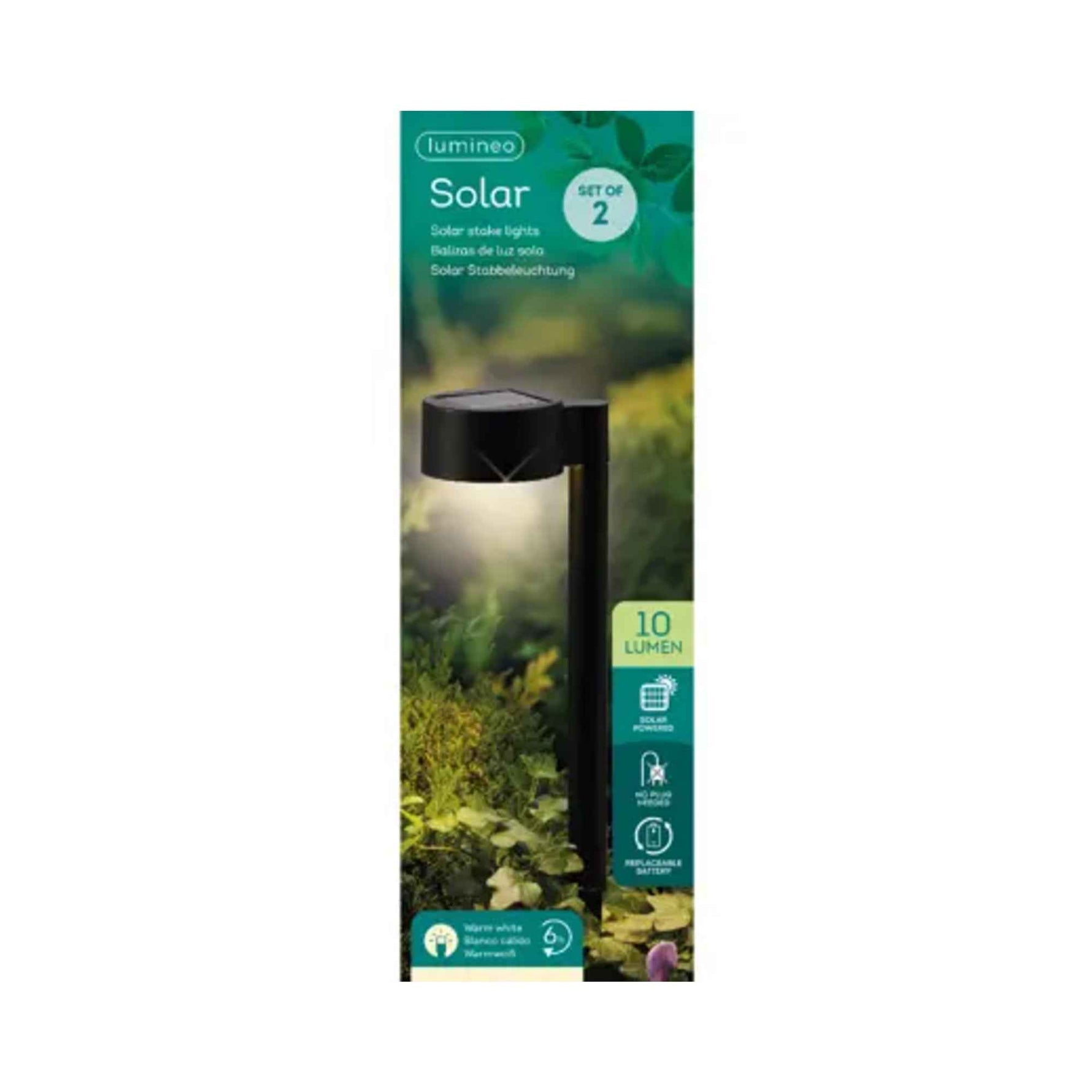 LUMINEO Solarleuchte Gartenstecker