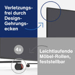 magnetoplan® Moderationstafel Design VarioPin schwarz, pulverbeschichtet