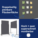 magnetoplan® Moderationstafel Design VarioPin schwarz, pulverbeschichtet