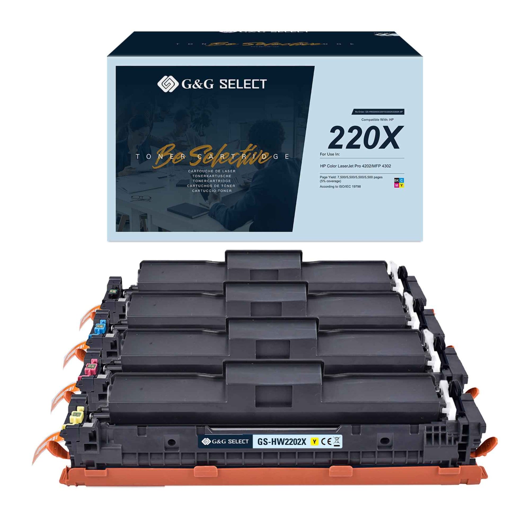 G&G Toner Kompatibel mit HP 220X schwarz, cyan, magenta, gelb