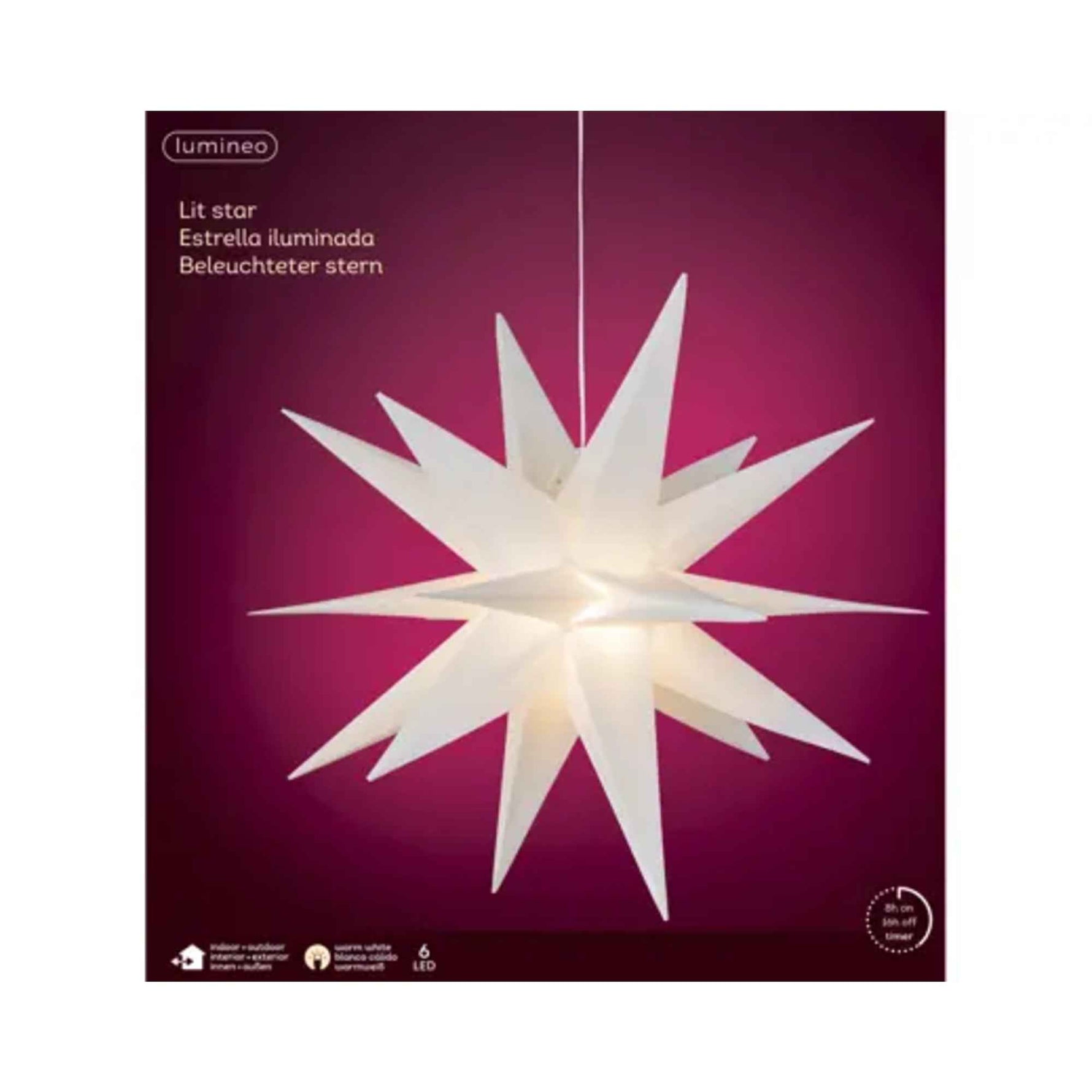 LUMINEO Lichtfigur Stern 60 x 60 cm (Ø x H)