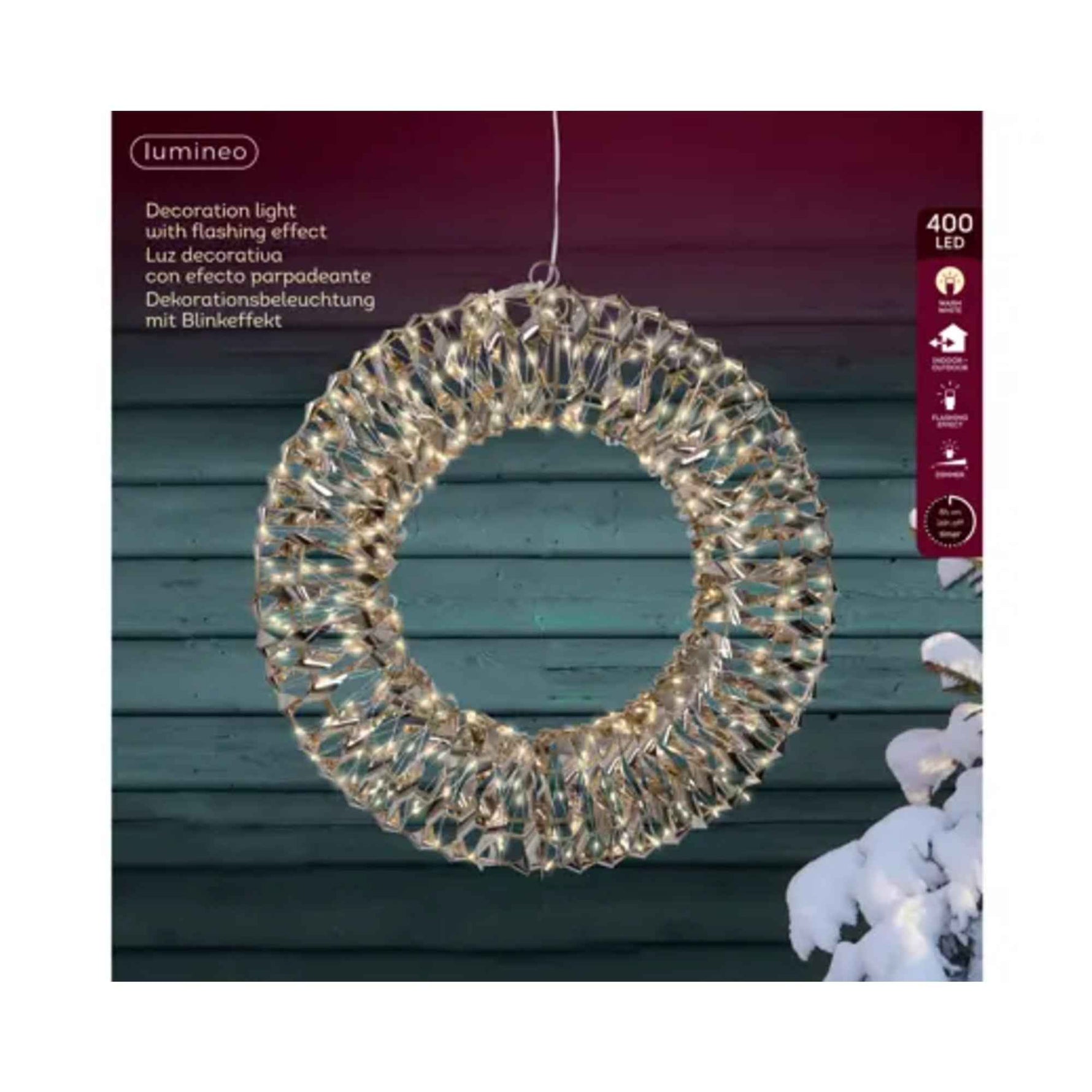 LUMINEO Lichtfigur Kranz 50 x 8 cm (Ø x T)