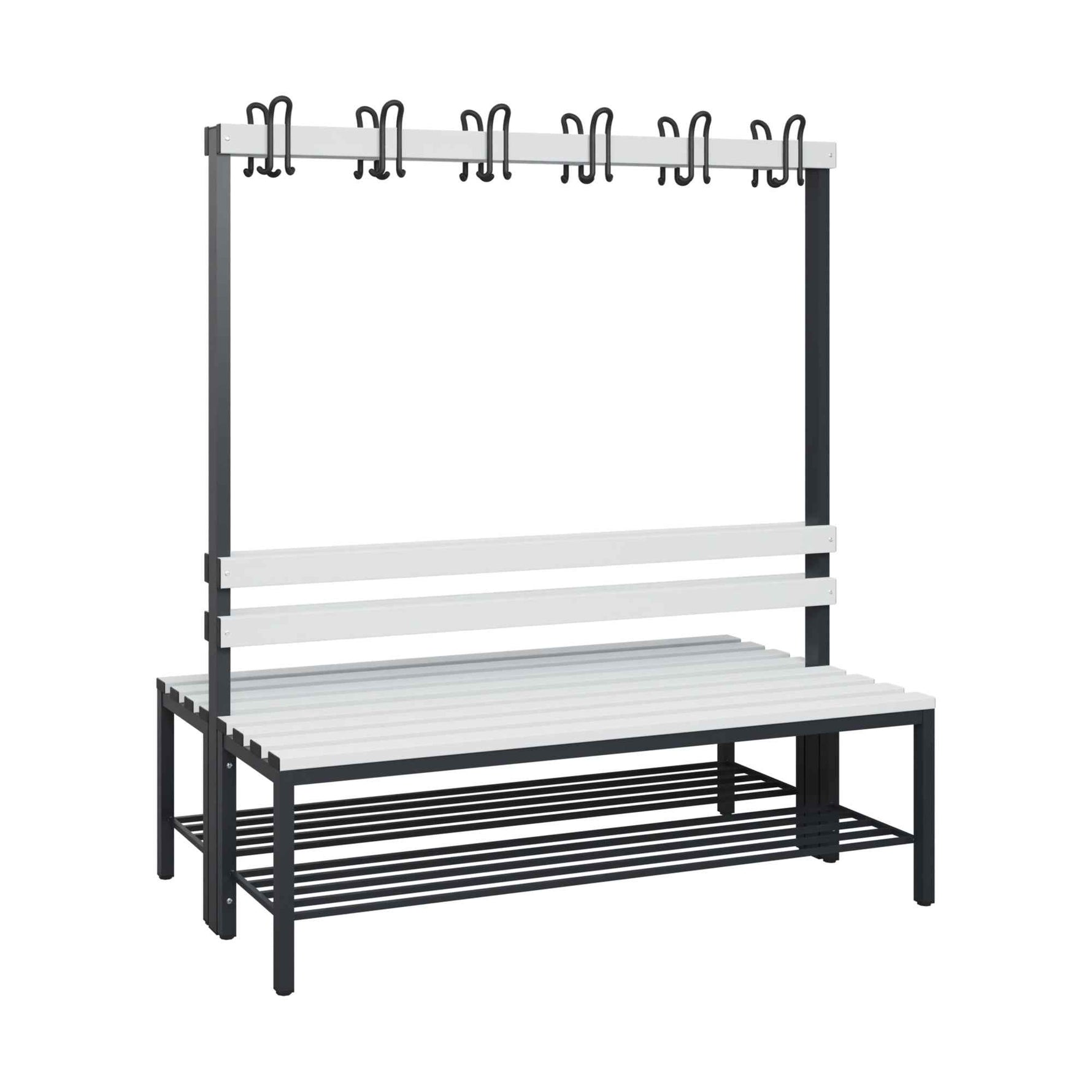 C+P Umkleidebank Solid Kunststoff 1.000 x 1.716 x 770 mm (B x H x T) ohne Schuhrost