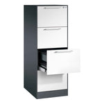 C+P Hängeregistraturschrank Asisto 440 x 1.298 x 600 mm (B x H x T) 1-bahnig schwarzgrau
