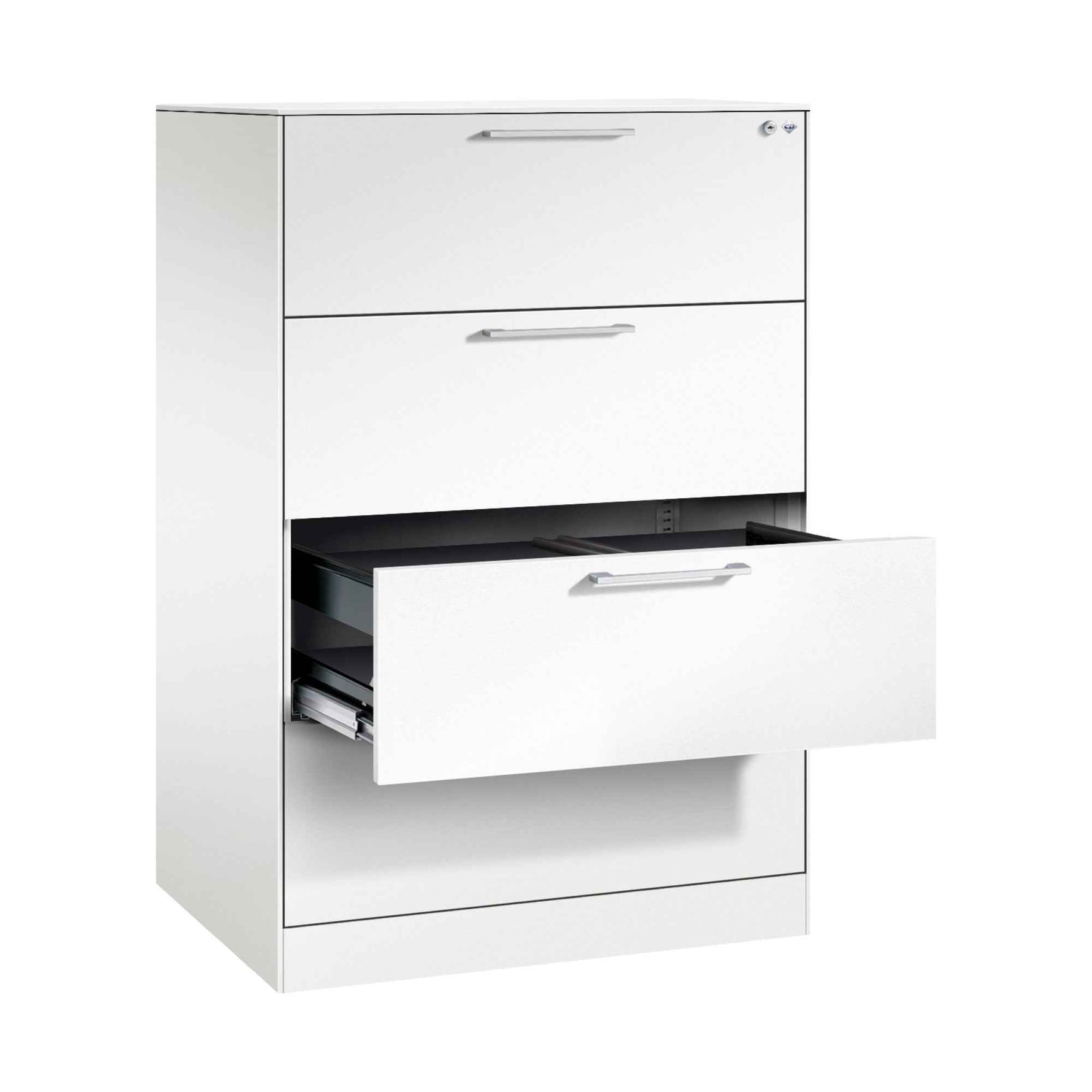 C+P Hängeregistraturschrank Asisto 440 x 1.298 x 600 mm (B x H x T) 1-bahnig schwarzgrau