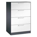 C+P Hängeregistraturschrank Asisto 440 x 1.298 x 600 mm (B x H x T) 1-bahnig schwarzgrau