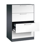 C+P Hängeregistraturschrank Asisto 440 x 1.298 x 600 mm (B x H x T) 1-bahnig schwarzgrau