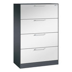 C+P Hängeregistraturschrank Asisto 440 x 1.298 x 600 mm (B x H x T) 1-bahnig schwarzgrau