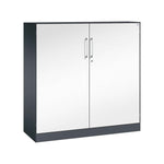 C+P Flügeltürenschrank Asisto 800 x 1.310 x 435 mm (B x H x T) schwarzgrau