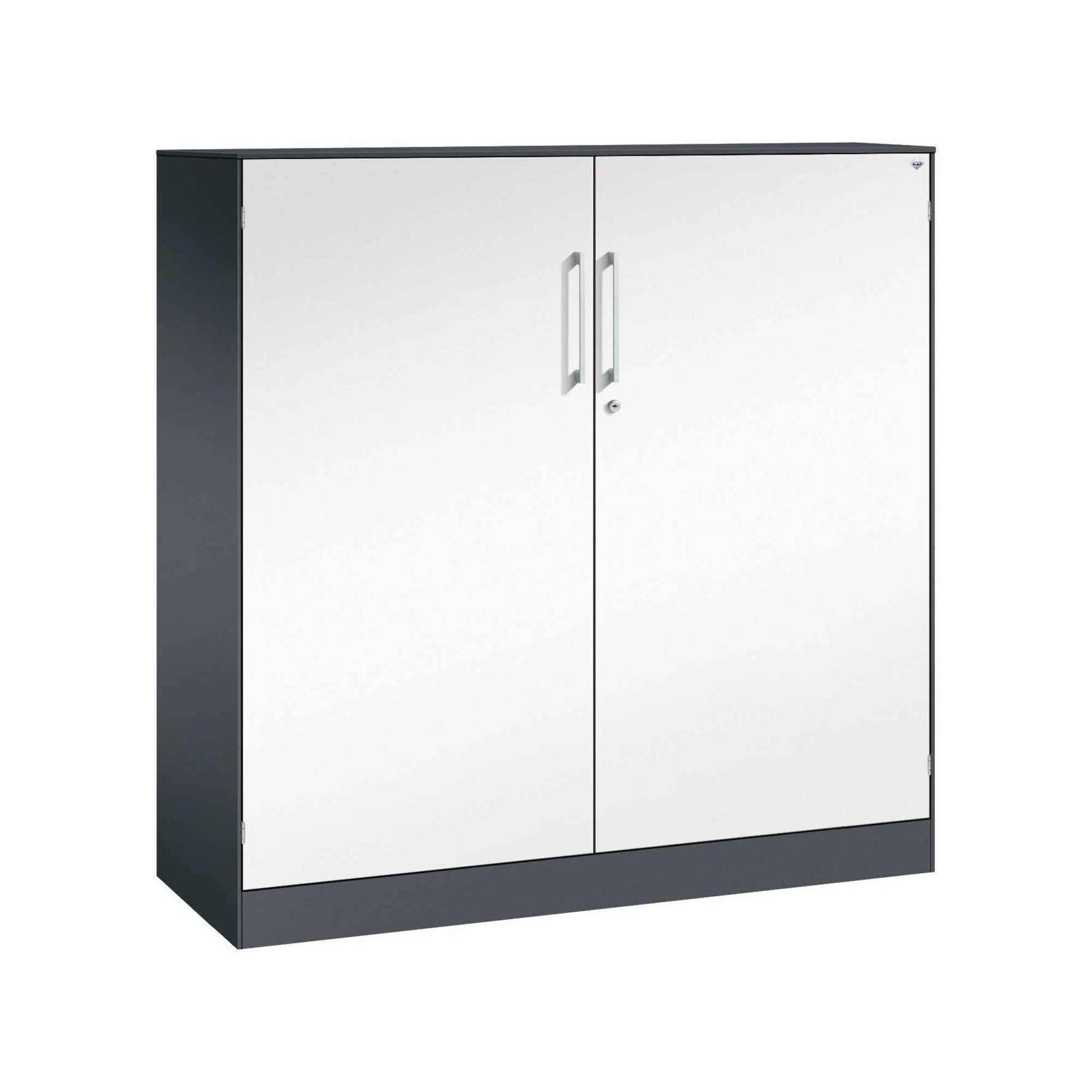 C+P Flügeltürenschrank Asisto 800 x 1.310 x 435 mm (B x H x T) schwarzgrau