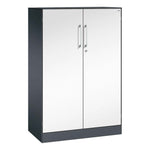 C+P Flügeltürenschrank Asisto 800 x 1.310 x 435 mm (B x H x T) schwarzgrau