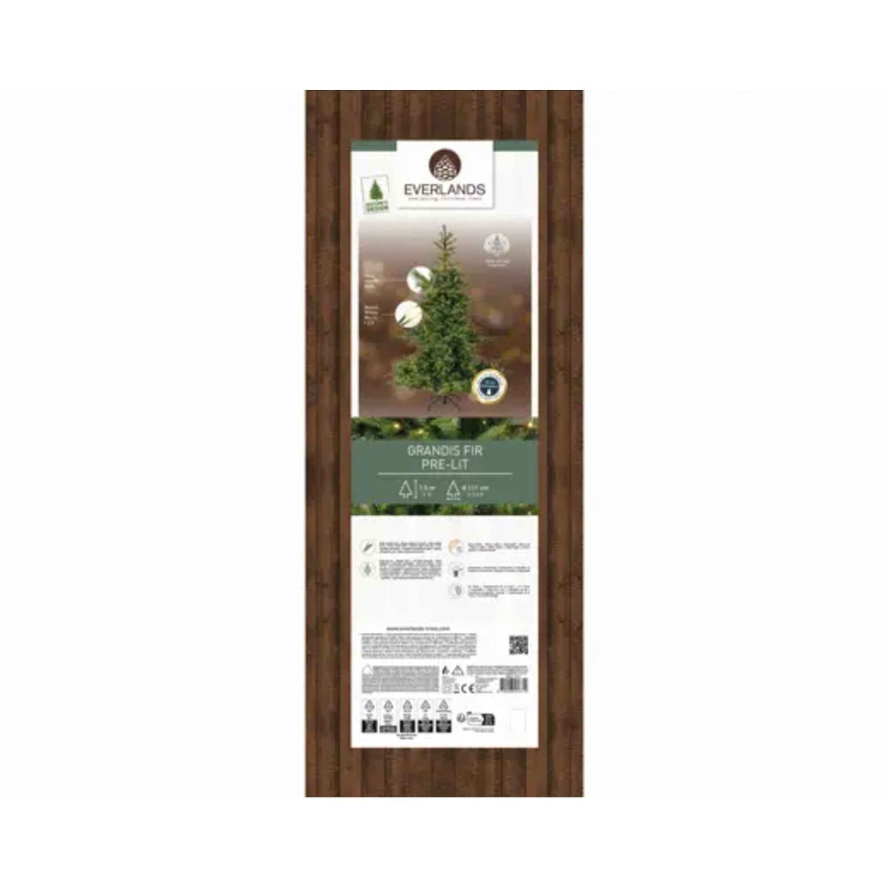 EVERLANDS Weihnachtsbaum Grandis Fir mit Beleuchtung 111 x 150 cm (Ø x H)