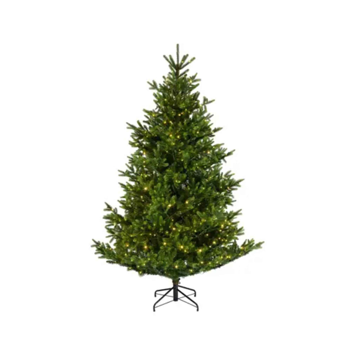 EVERLANDS Weihnachtsbaum Nordmann Tanne mit Beleuchtung 130 x 180 cm (Ø x H)