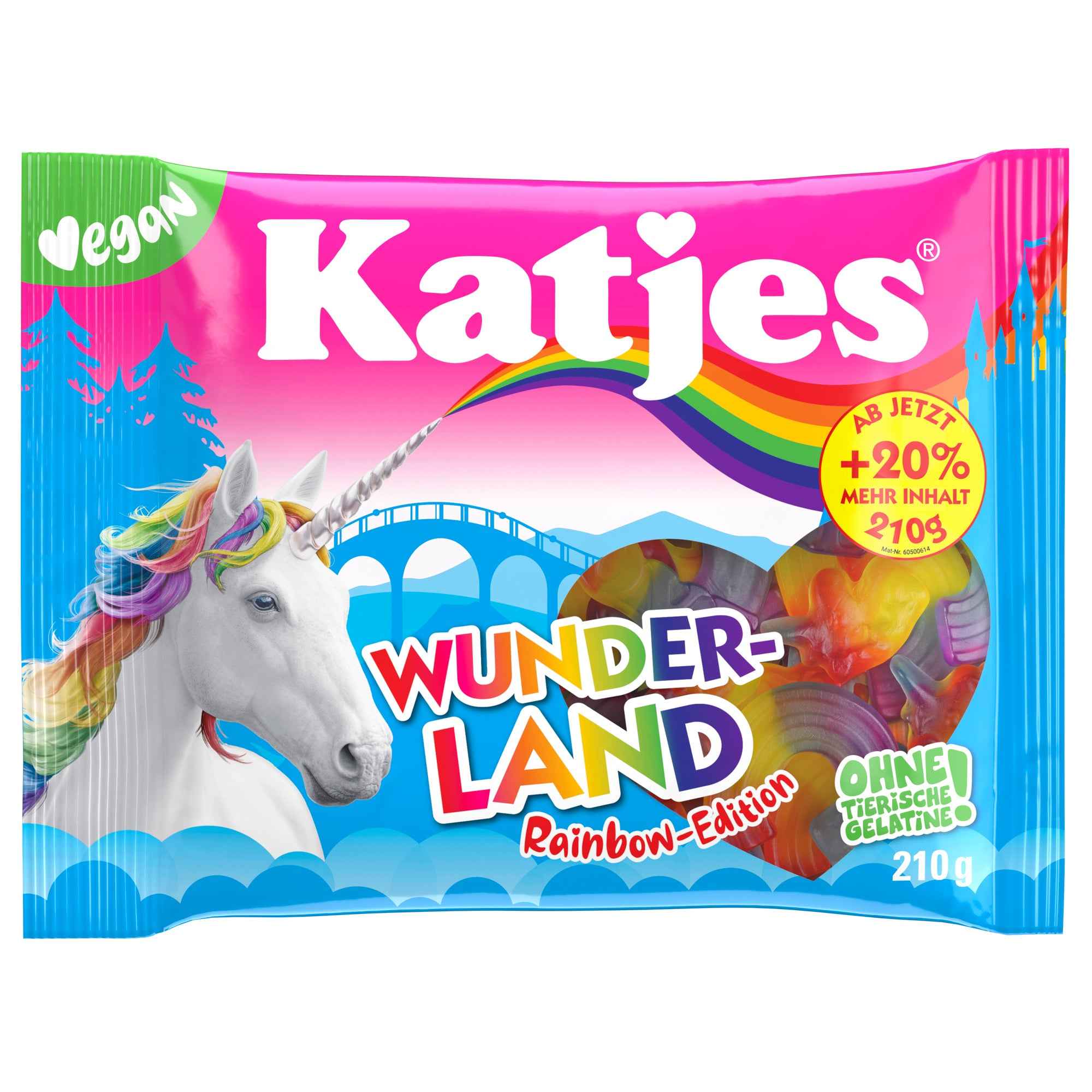 Katjes Fruchtgummi Wunderland Rainbow 210 g/Pack.