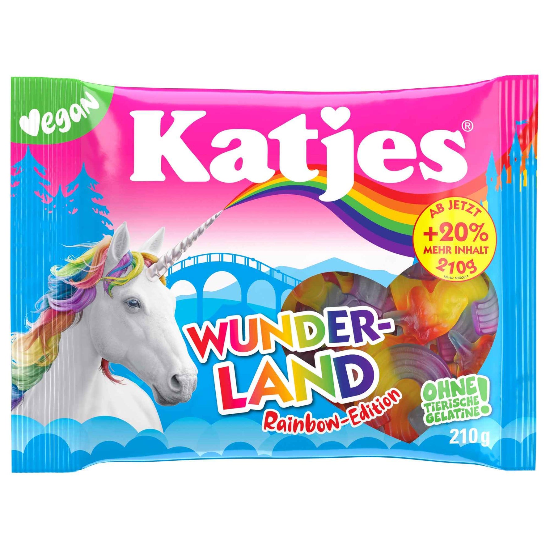 Katjes Fruchtgummi Wunderland Rainbow 210 g/Pack.