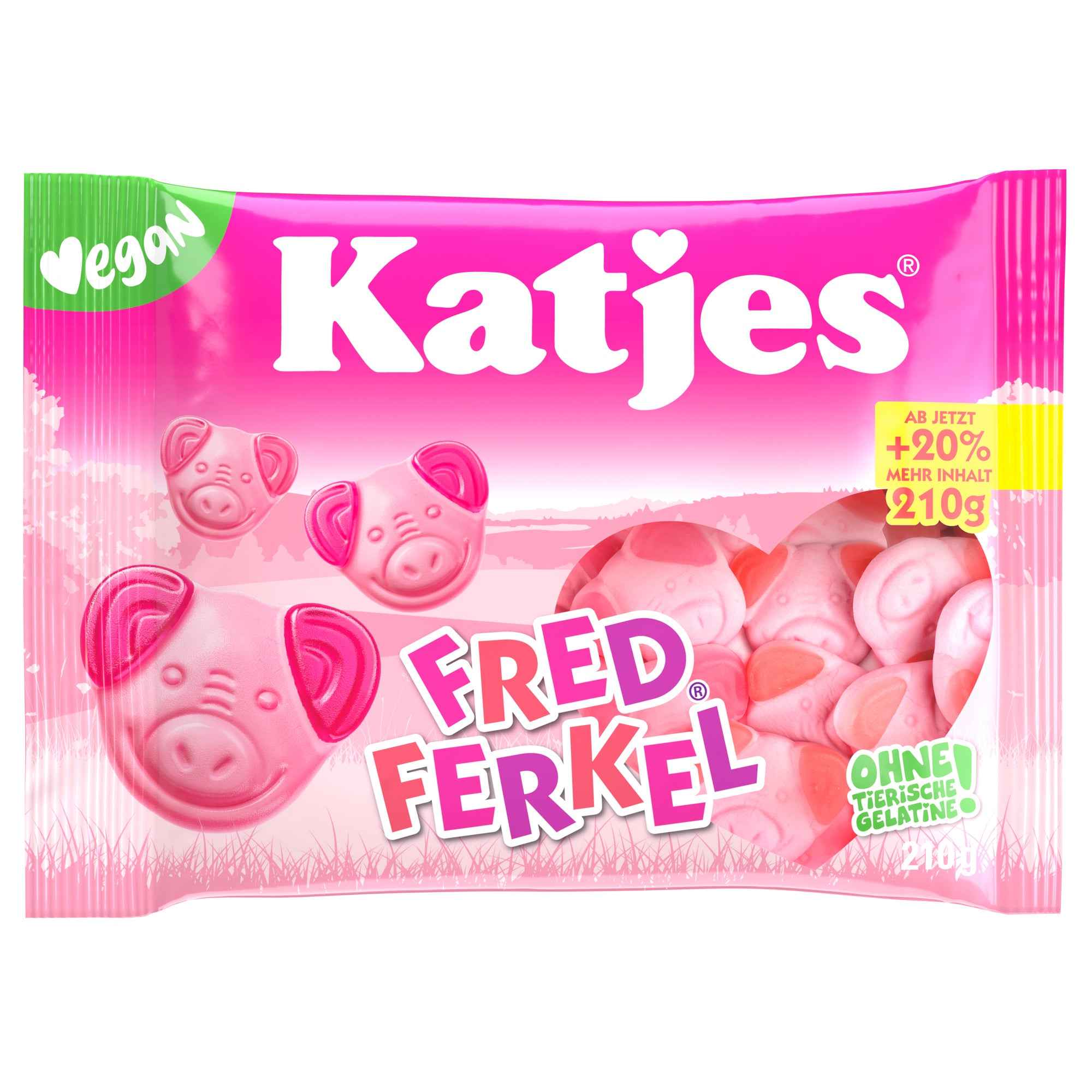 Katjes Fruchtgummi Fred Ferkel 210 g/Pack.