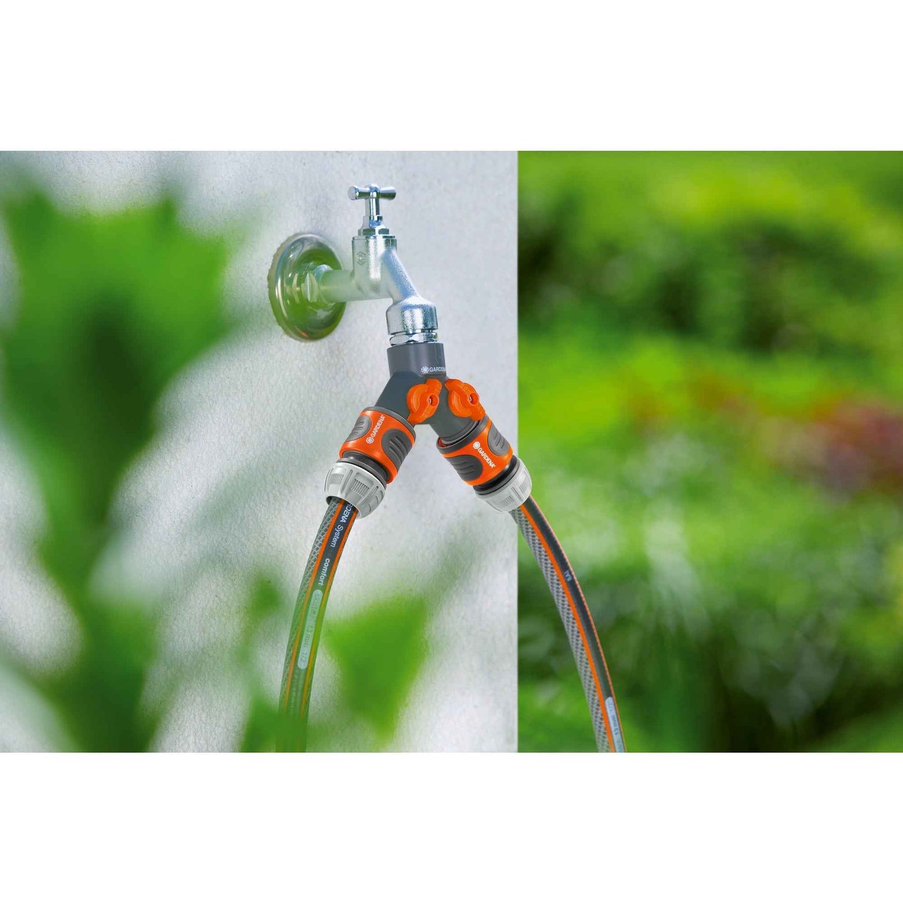 GARDENA Zubehör Wasserschlauch 2-Wege-Verteiler Wasserhahngewinde 33,3 mm (G 1")