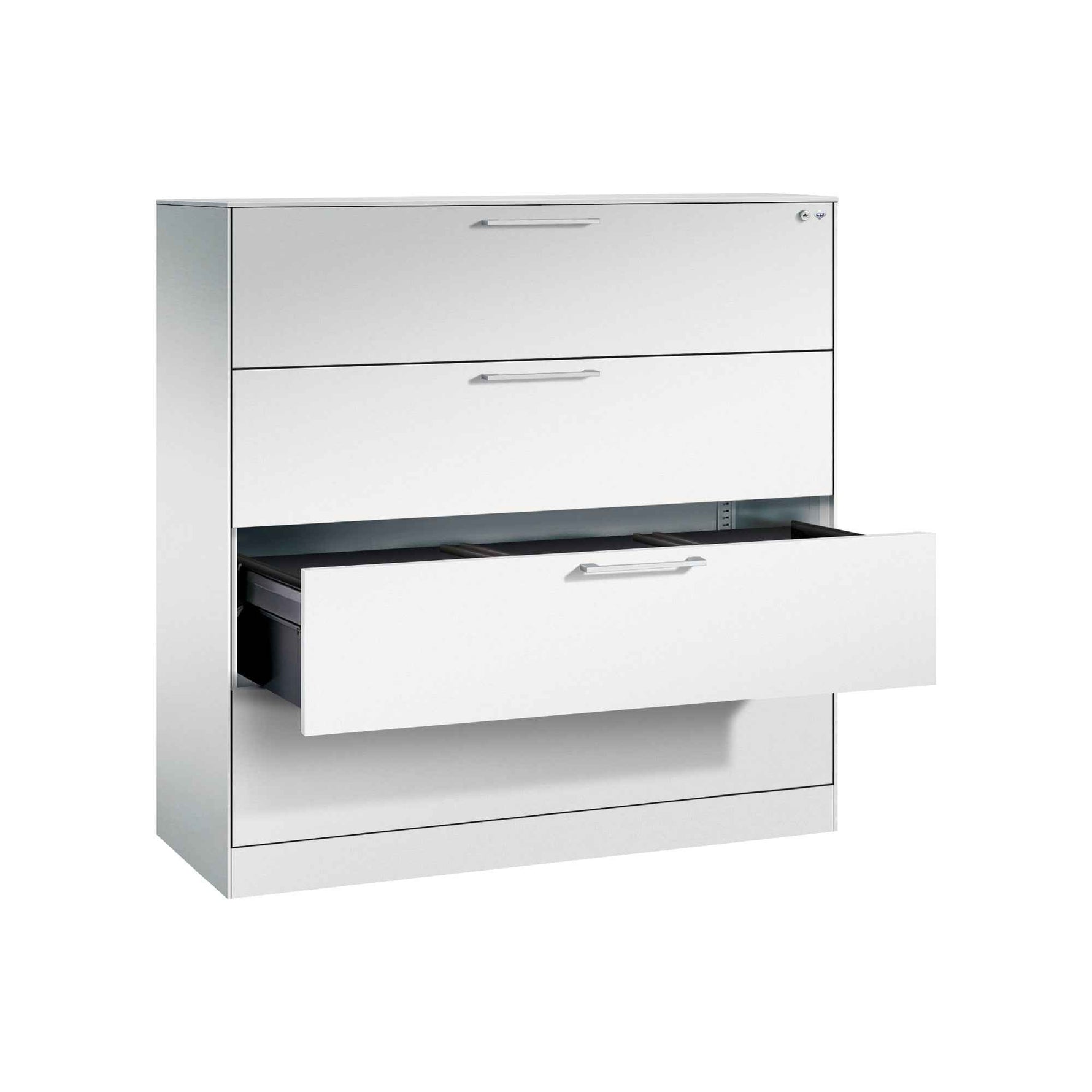 C+P Hängeregistraturschrank Asisto 440 x 1.298 x 600 mm (B x H x T) 1-bahnig schwarzgrau