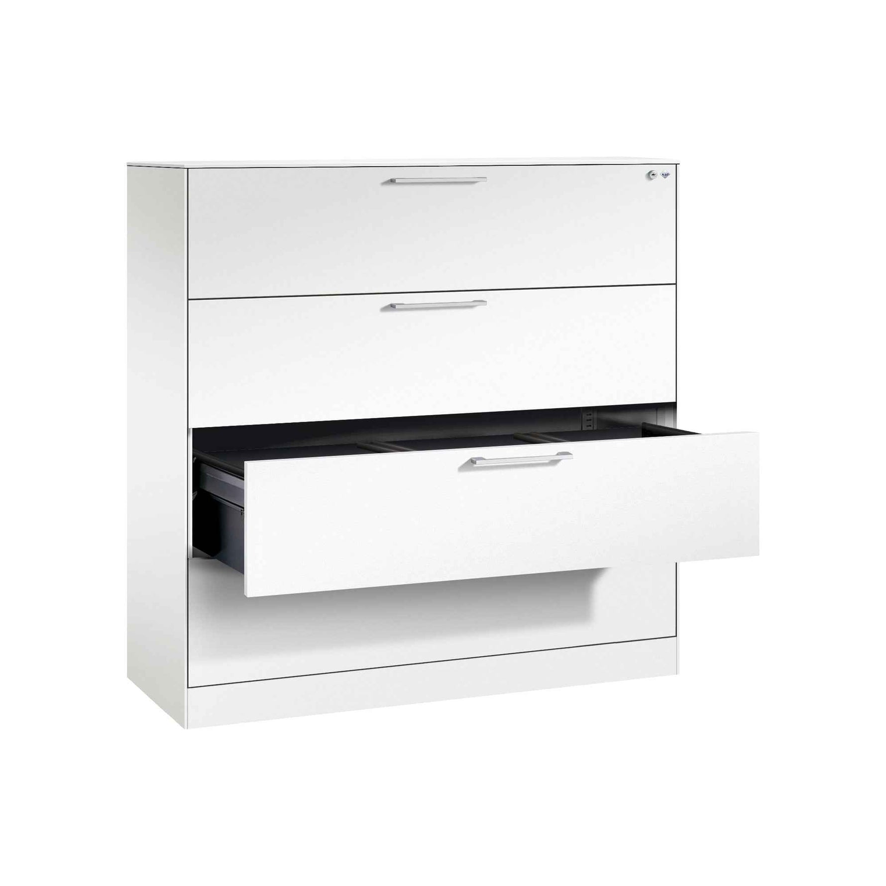 C+P Hängeregistraturschrank Asisto 440 x 1.298 x 600 mm (B x H x T) 1-bahnig schwarzgrau