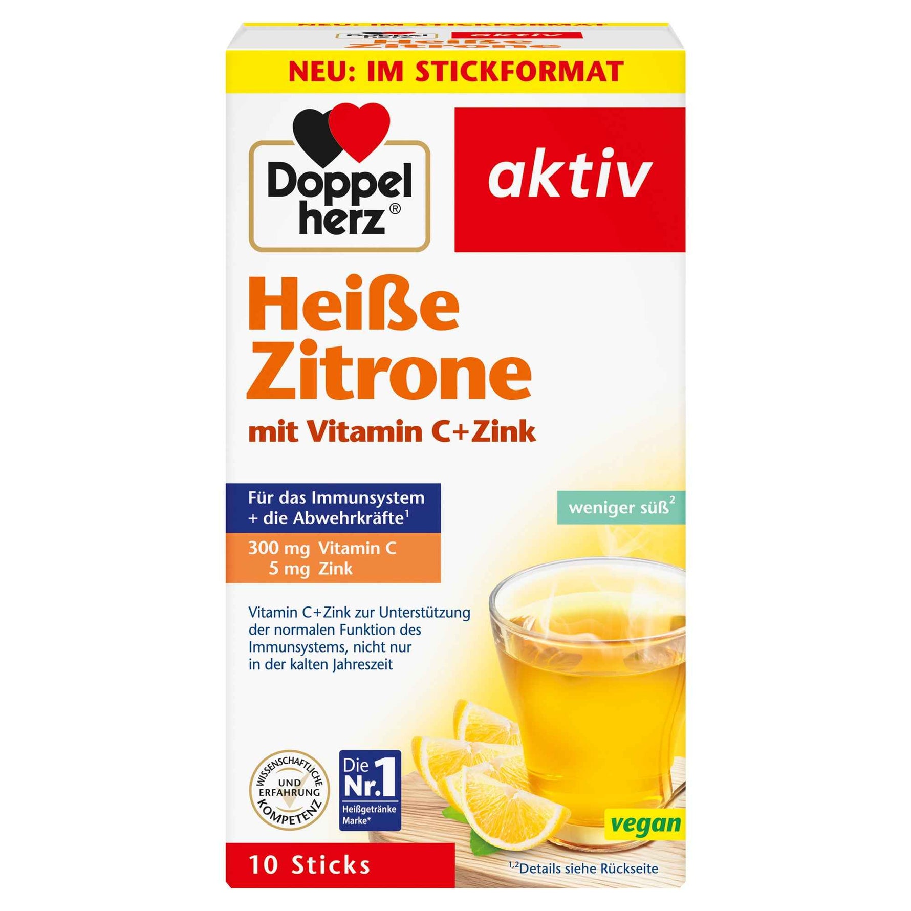 Doppelherz Nahrungsergänzungsmittel Heißgetränk aktiv Zitrone Vitamin C + Zink