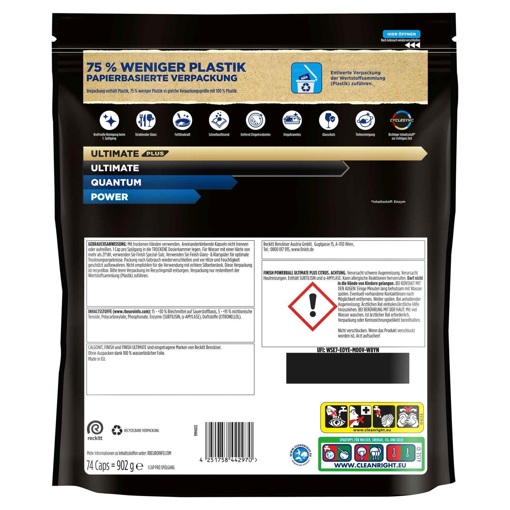 FINISH Spülmaschinentabs Powerball Ultimate Plus