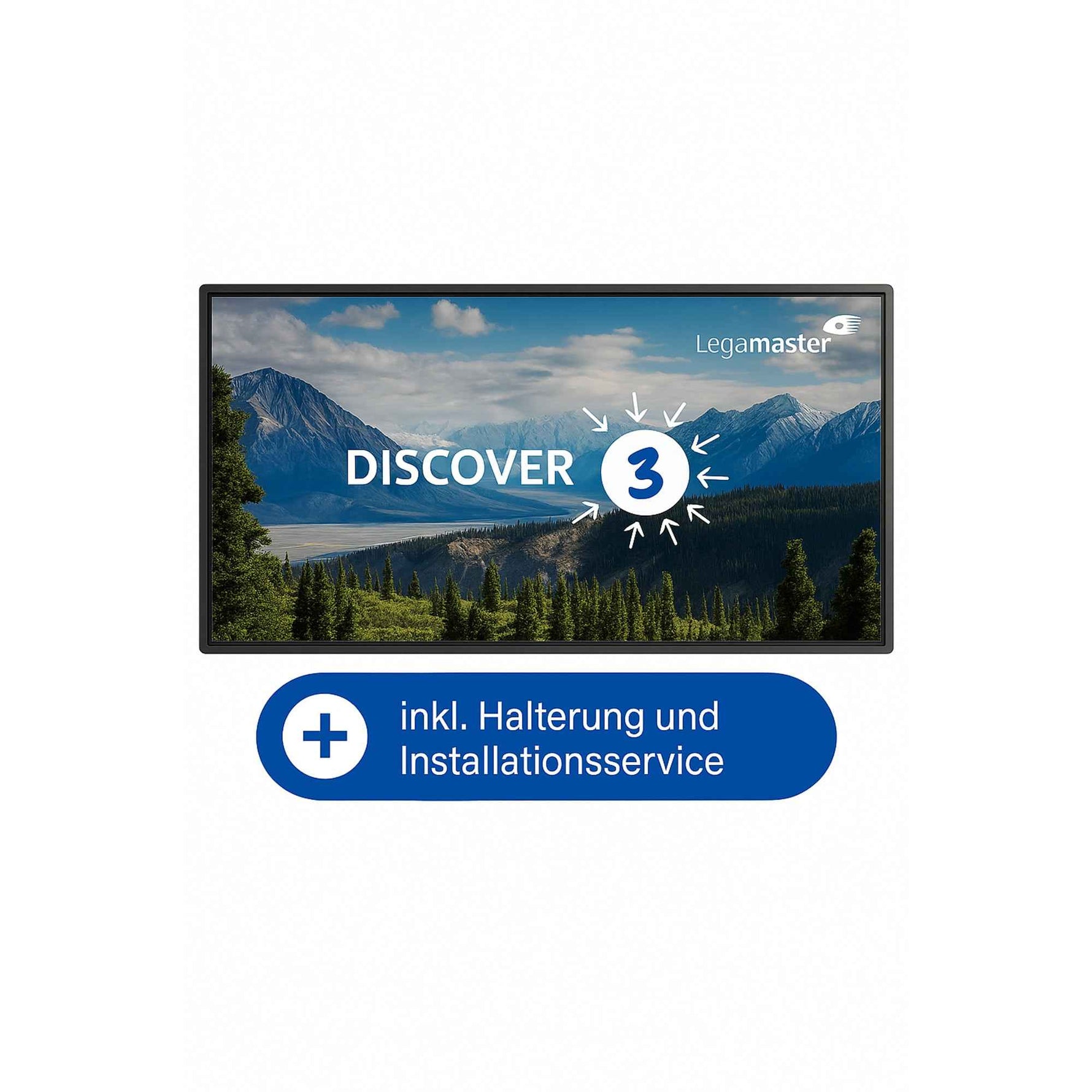 Legamaster Professionelles Display Discover 3 mit Installation und Einweisung 65"