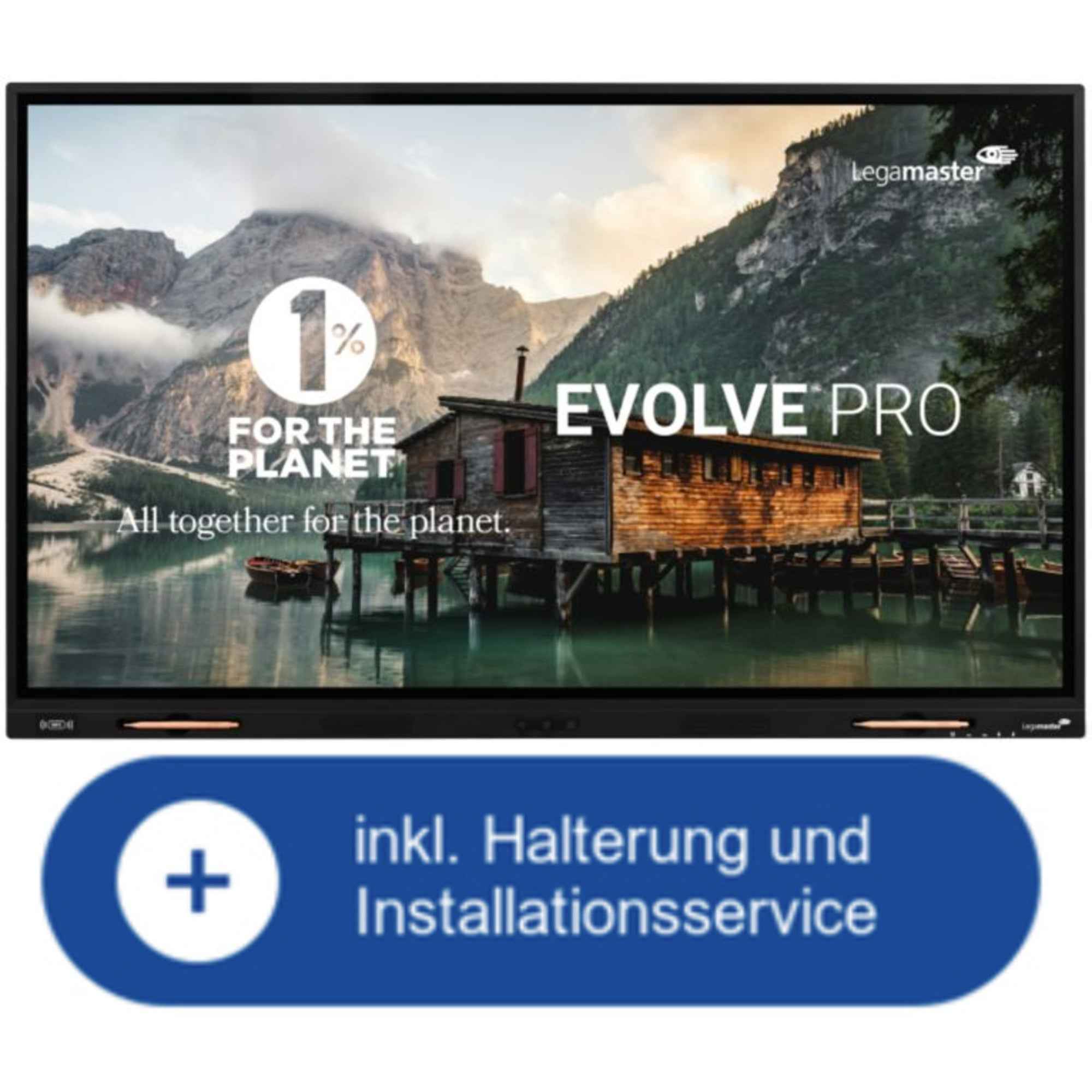 Legamaster Professionelles Display EVOLVE PRO mit Installation und Einweisung 65"