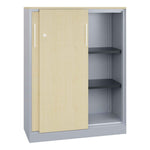 C+P Flügeltürenschrank Asisto 800 x 1.310 x 435 mm (B x H x T) schwarzgrau