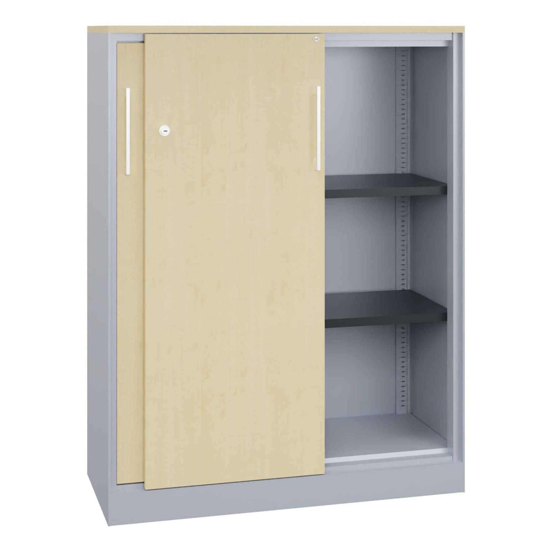 C+P Flügeltürenschrank Asisto 800 x 1.310 x 435 mm (B x H x T) schwarzgrau