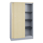 C+P Flügeltürenschrank Asisto 800 x 1.310 x 435 mm (B x H x T) schwarzgrau