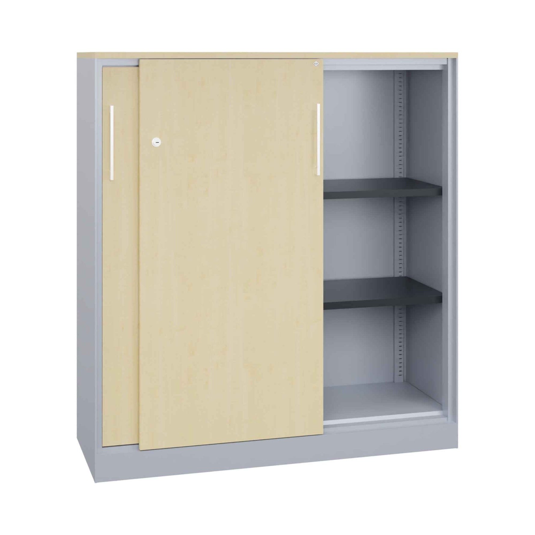 C+P Flügeltürenschrank Asisto 800 x 1.310 x 435 mm (B x H x T) schwarzgrau