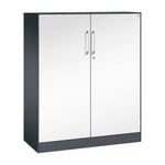 C+P Flügeltürenschrank Asisto 800 x 1.310 x 435 mm (B x H x T) schwarzgrau