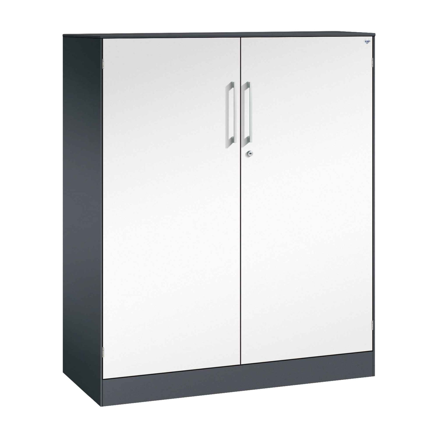 C+P Flügeltürenschrank Asisto 800 x 1.310 x 435 mm (B x H x T) schwarzgrau