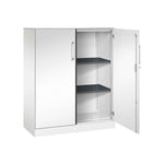 C+P Flügeltürenschrank Asisto 800 x 1.310 x 435 mm (B x H x T) schwarzgrau