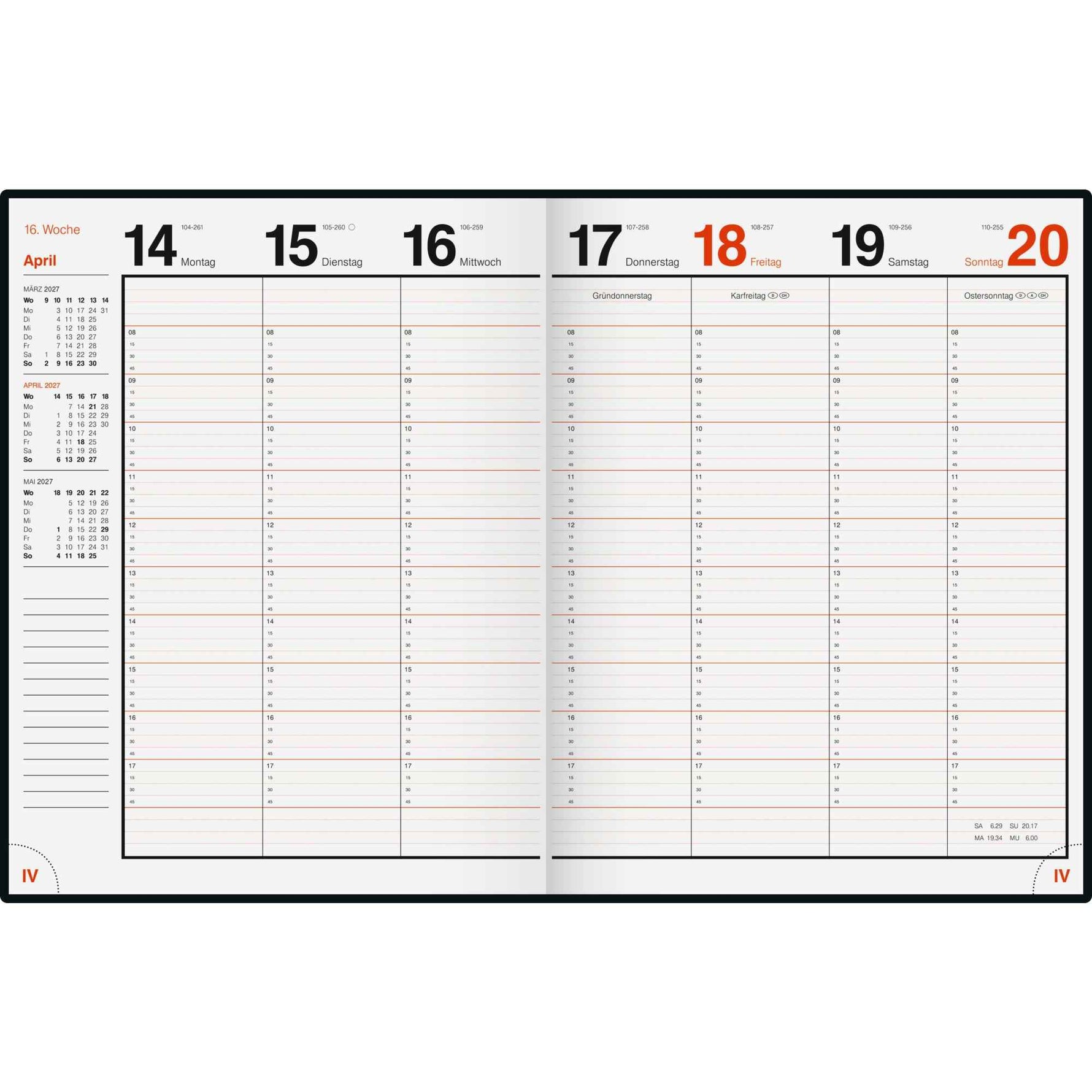 rido/idé Buchkalender magnum 2027