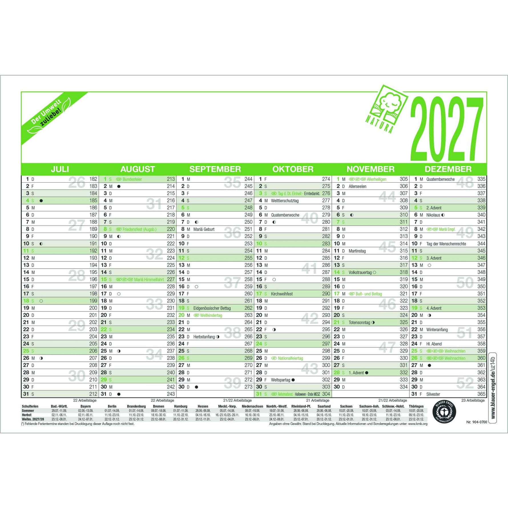 ZETTLER Tafelkalender 904 2027