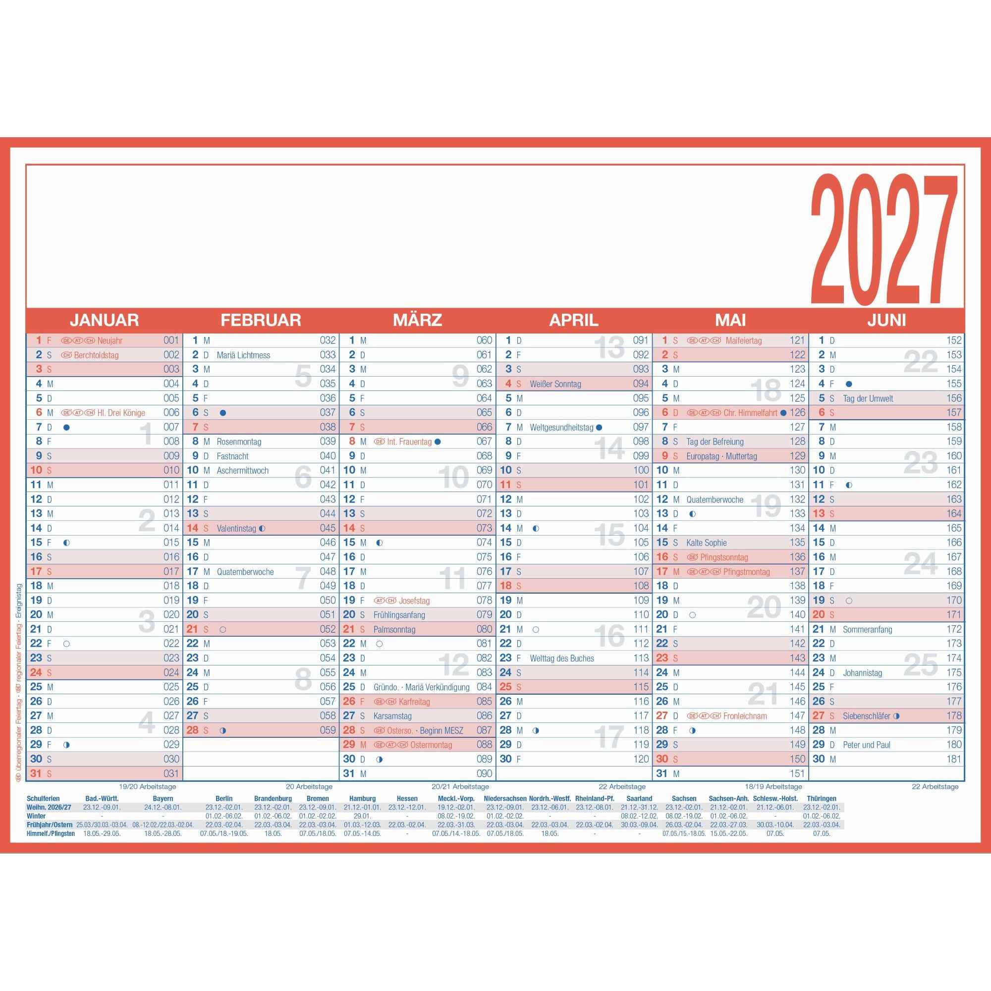 ZETTLER Tafelkalender 2027