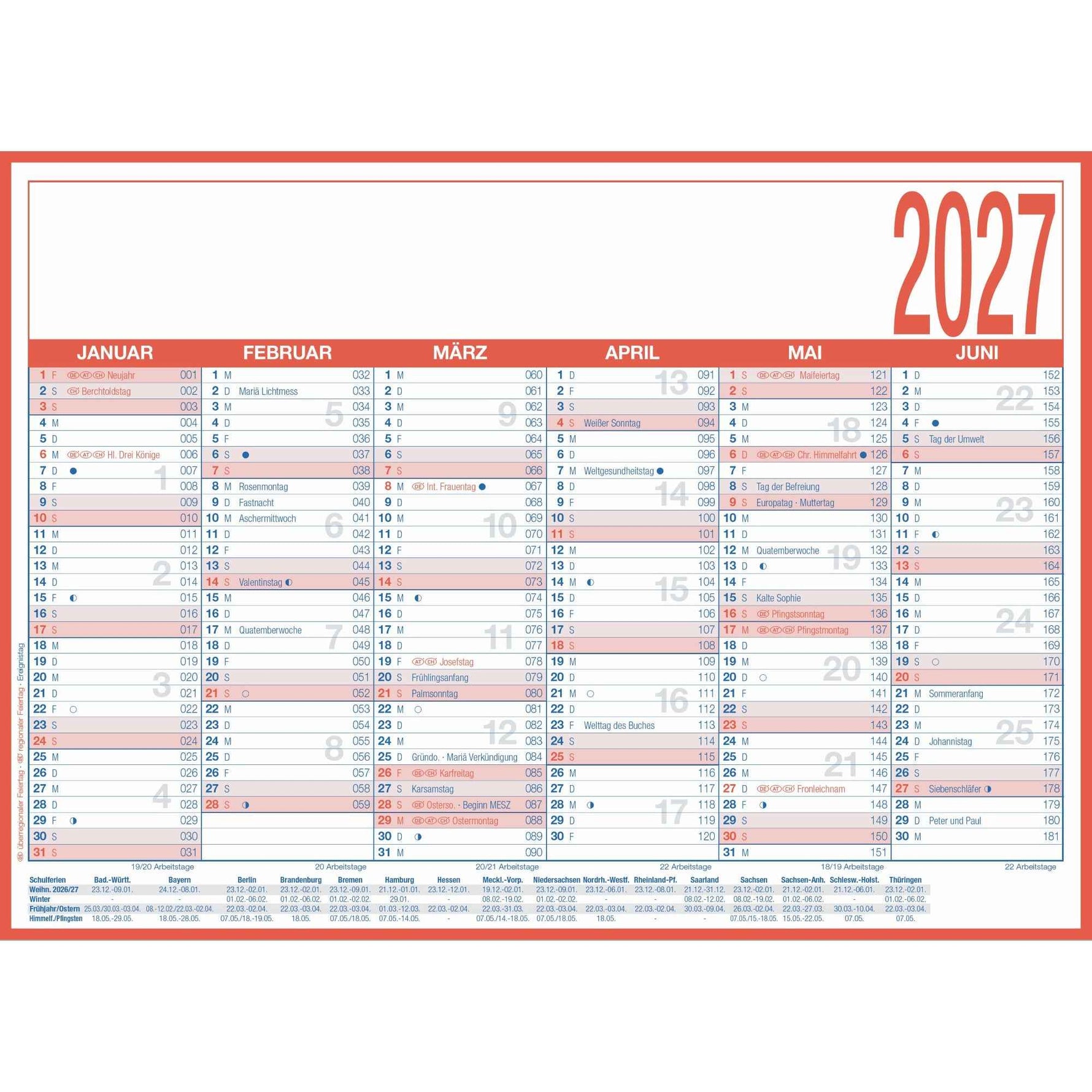 ZETTLER Tafelkalender 2027