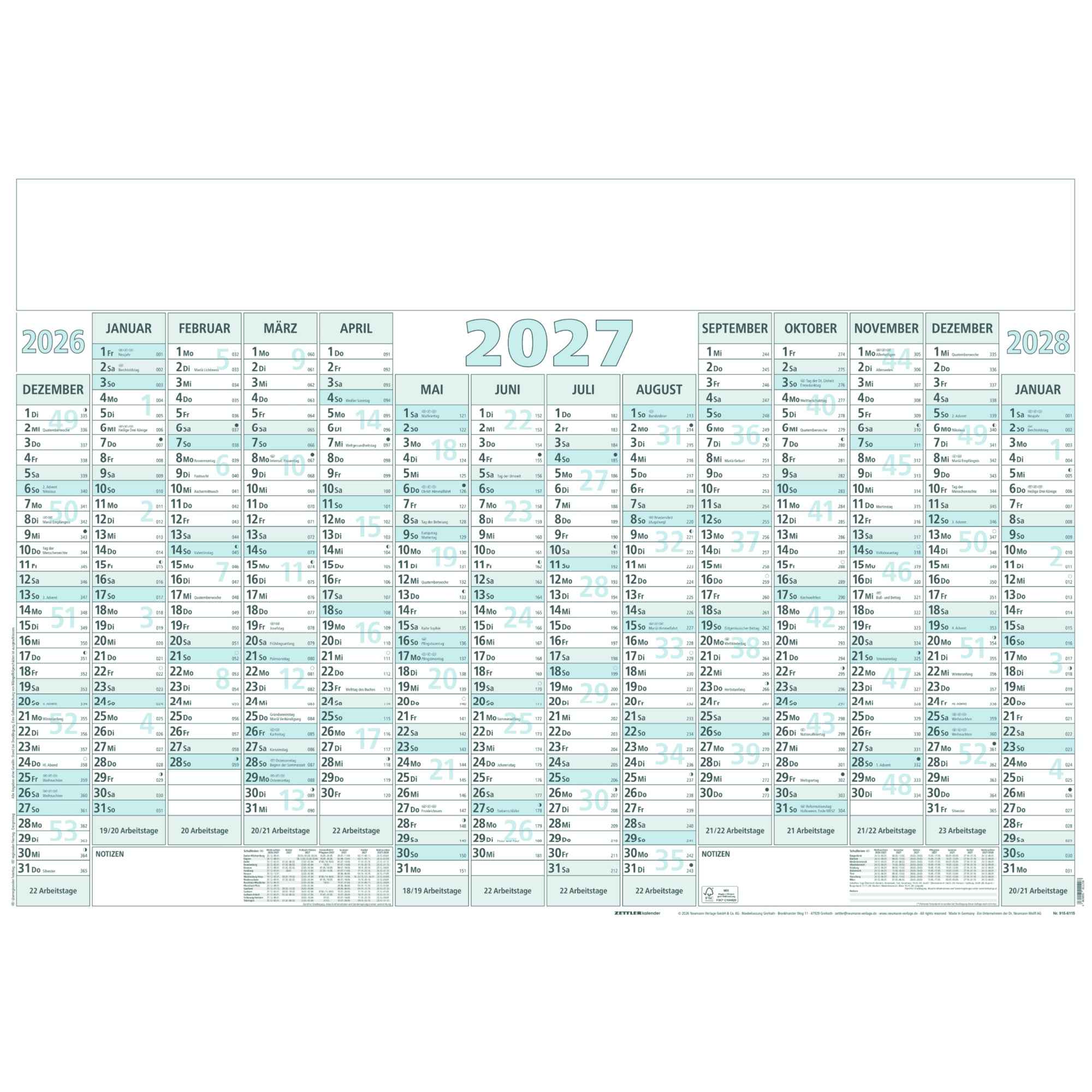 ZETTLER Plakatkalender 2027