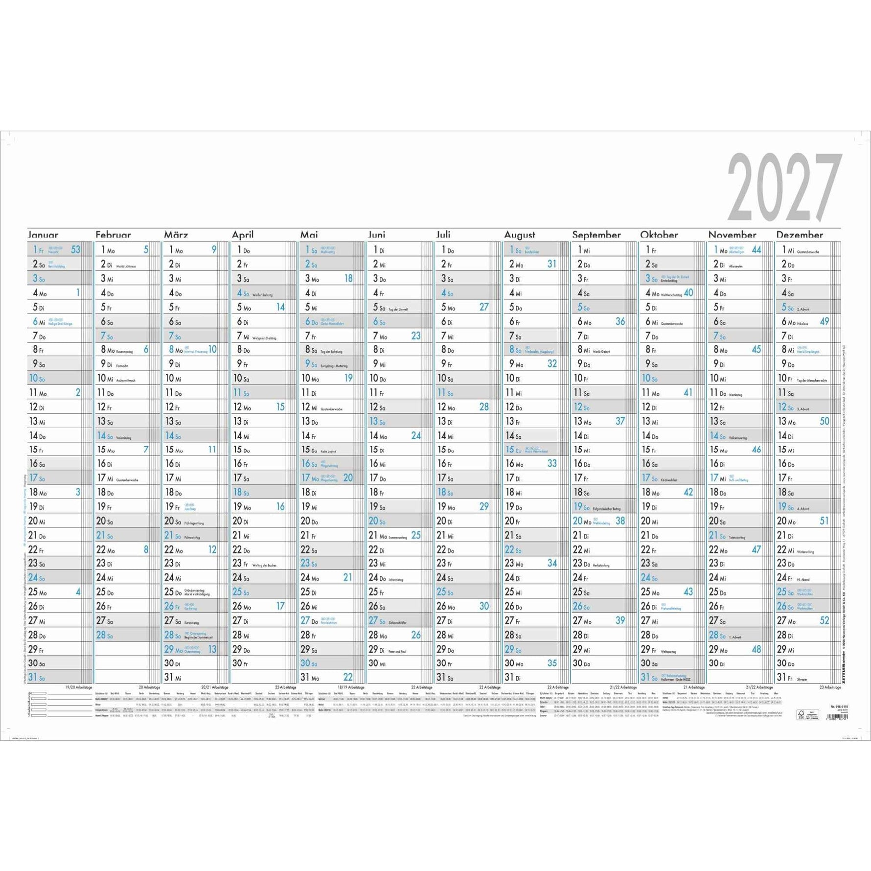 ZETTLER Plakatkalender 2027