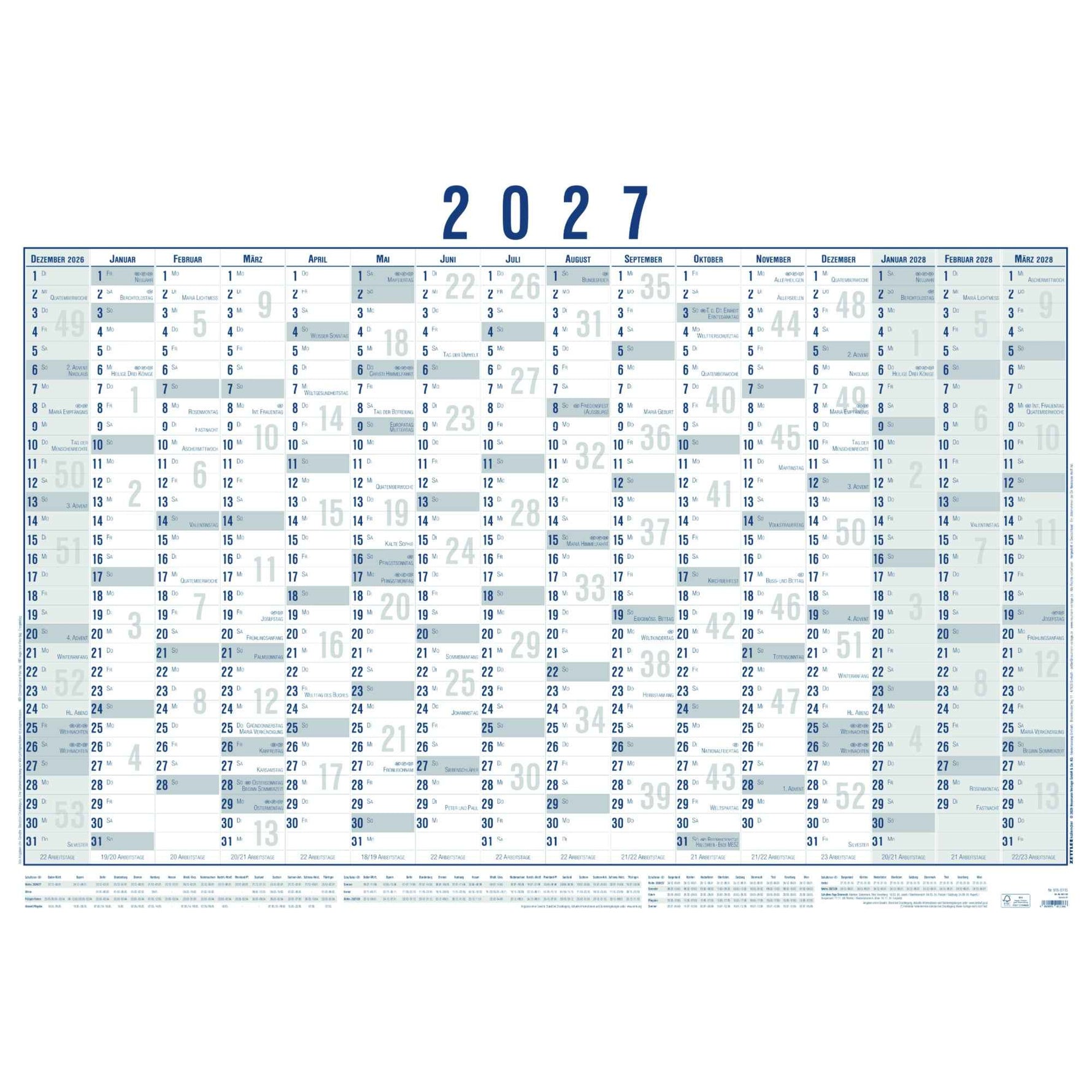 ZETTLER Plakatkalender 2027
