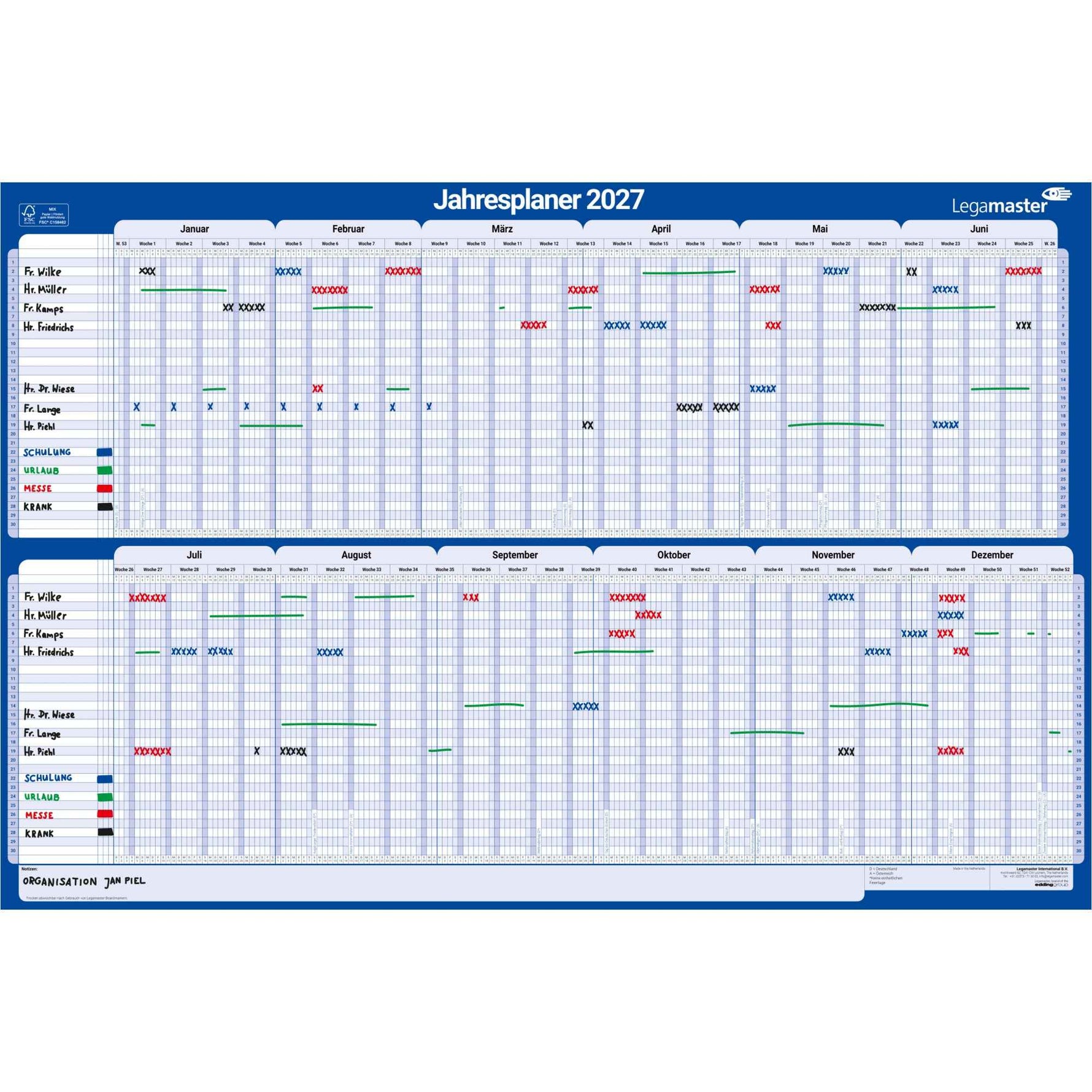 Legamaster Plakatkalender 2027