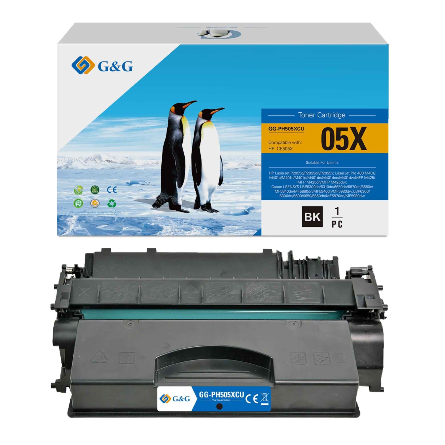 G&G Toner Kompatibel mit HP 05X schwarz