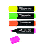 Soennecken Textmarker 4-Farb-Packung – Signalstarke Hervorhebung für Büro, Studium und Verwaltung