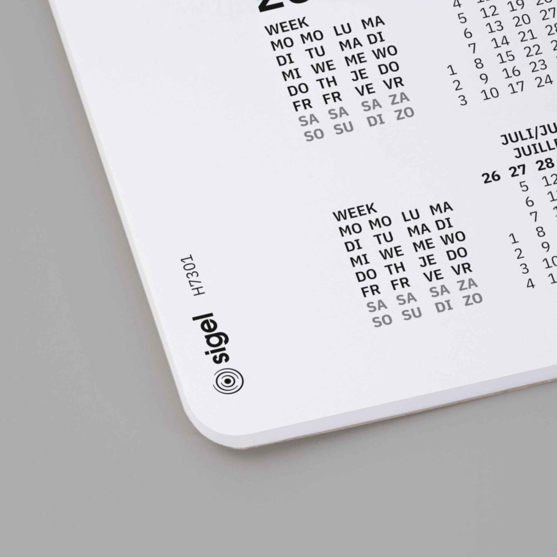 SIGEL Schreibunterlage Dotted mit Kalender 3 Jahre