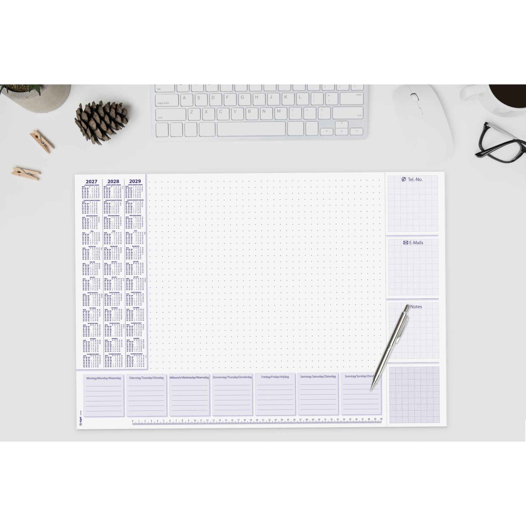 SIGEL Schreibunterlage Lilac mit Kalender 3 Jahre