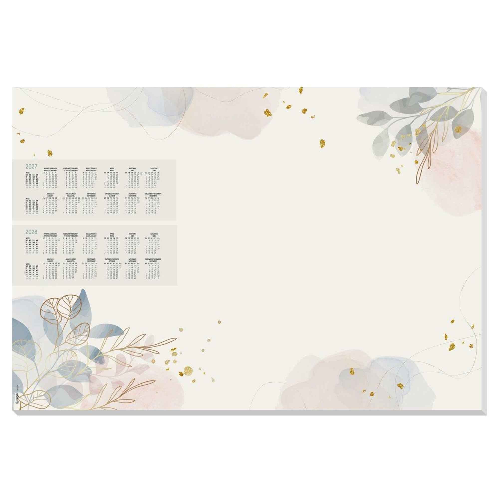 SIGEL Schreibunterlage Pastel Garden mit Kalender 2 Jahre