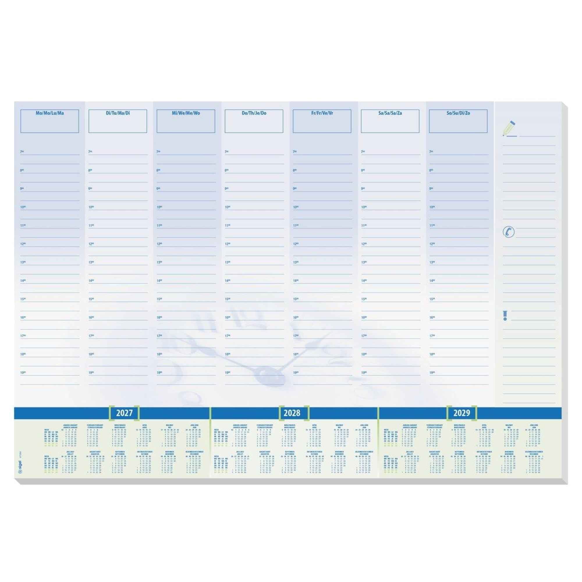SIGEL Schreibunterlage Time mit Kalender 3 Jahre