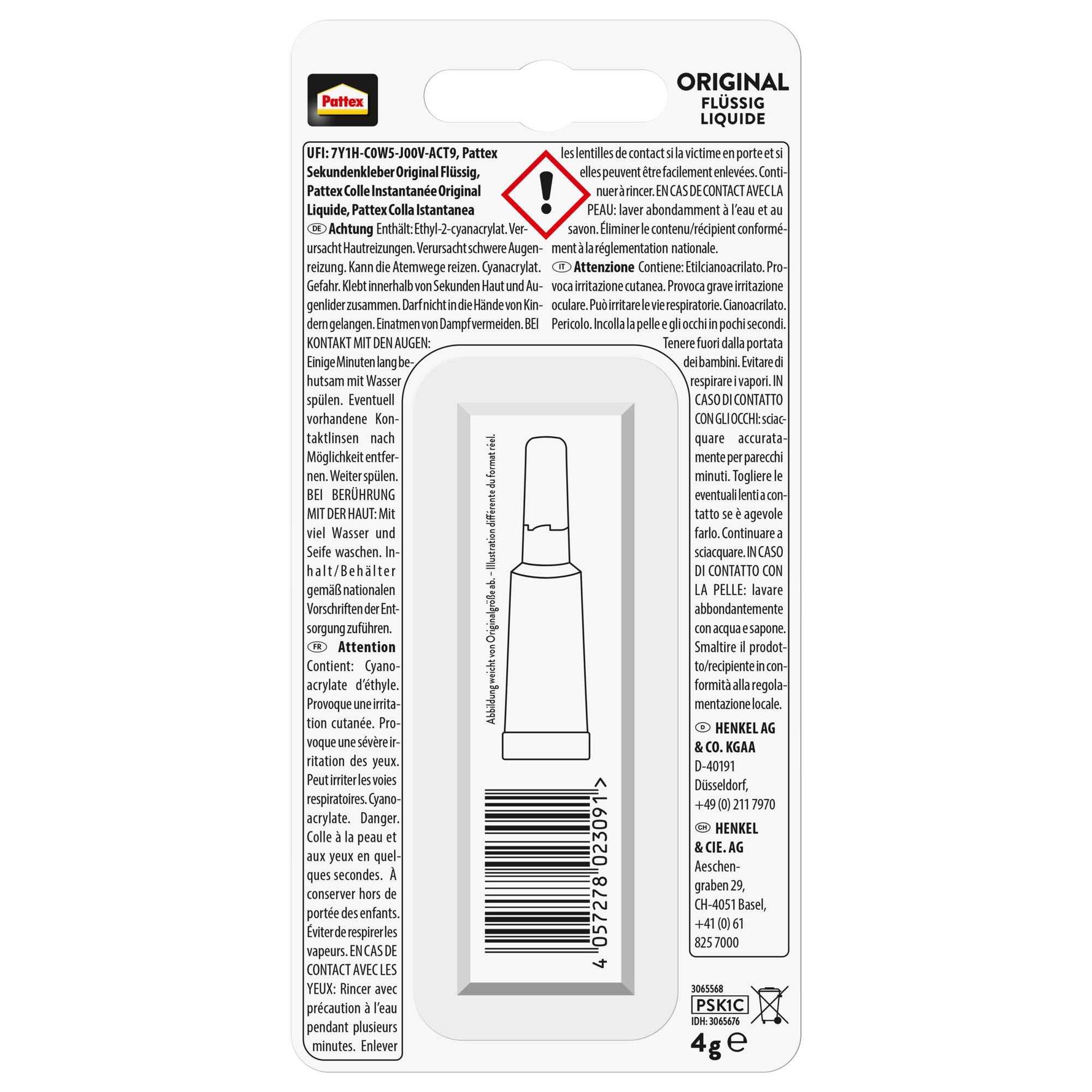 Pattex Sekundenkleber Original